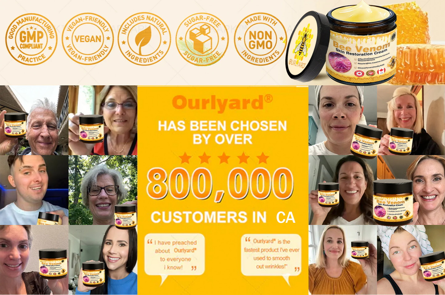 🍟Ourlyard® Bee venom Pro Comprehensive Cream — 🔥Limited Time 80% OFF🔥